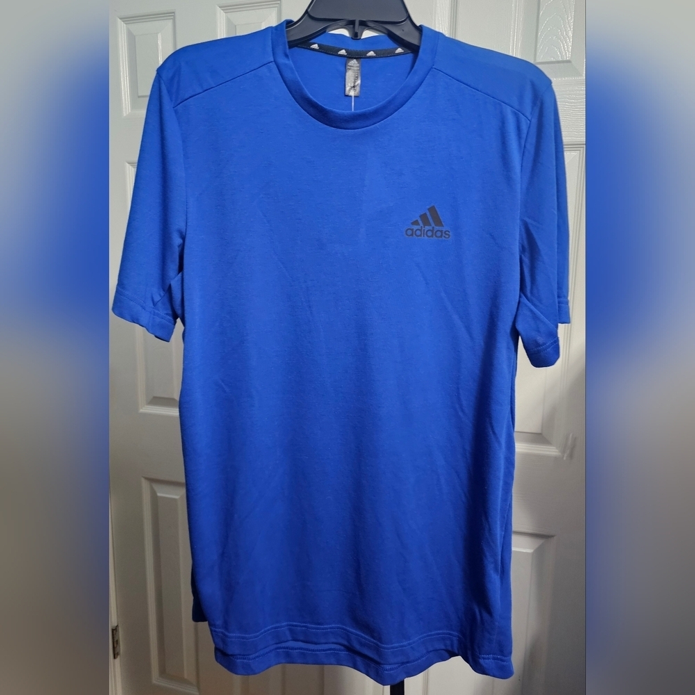 NWT Adidas Men's Aeroready Designed To Move Feelready Sport Blue Tee Sz M - Picture 4 of 5